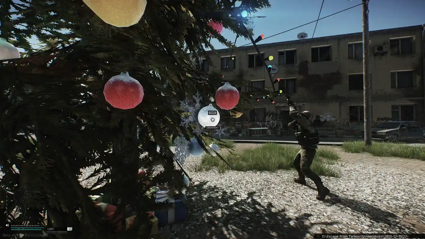 Christmas tree decoration ball (violet) Escape from Tarkov Wiki*